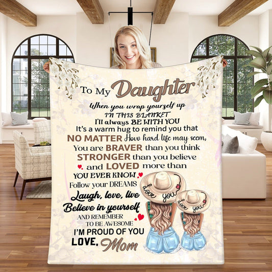 Blankets To My Daughter Believe In Yourself Premium Sherpa blanket By Luv Alwayz Gifts For Every Occassion