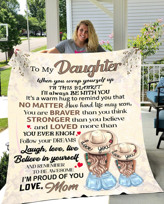 Blankets To My Daughter Believe In Yourself Throw blanket By Luv Alwayz Gifts For Every Occassion
