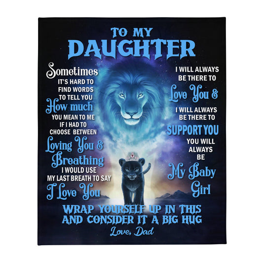 Blankets To My Daughter I Will Always Be There Throw blanket By Luv Alwayz Gifts For Every Occassion