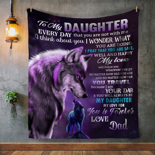 Blankets To My Daughter My Love Will Follow You Throw blanket By Luv Alwayz Gifts For Every Occassion