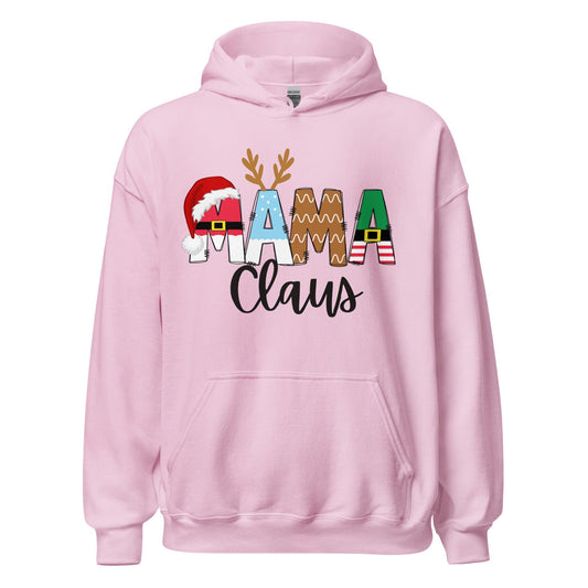 Hoodies Light Pink / S Mama Claus Christmas Novelty Hoodie By Luv Alwayz Gifts For Every Occassion