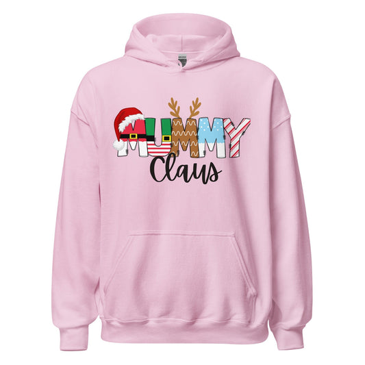 Hoodies Light Pink / S Mummy Claus Christmas Novelty Hoodie By Luv Alwayz Gifts For Every Occassion