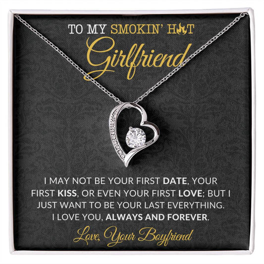 Jewelry 14k White Gold Finish / Standard Box To My Smokin' Hot Girlfriend Forever Loved Necklace ๐ฅ๐ฅ By Luv Alwayz Gifts For Every Occassion