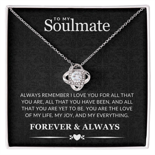 Jewelry 14K White Gold Finish / Standard Box To My Soulmate Love Of My Life Luv Knot Necklace 💝🥰 By Luv Alwayz Gifts For Every Occassion