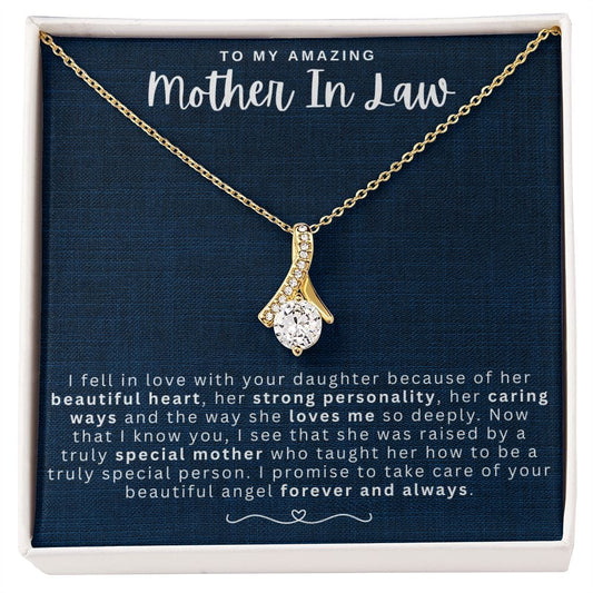 Jewelry 18K Yellow Gold Finish / Standard Box Amazing Mother In Law Embraced By Luv Pendant Necklace By Luv Alwayz Gifts For Every Occassion
