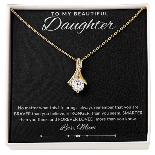 Jewelry 18K Yellow Gold Finish / Standard Box Beautiful Daughter Embraced By Luv Necklace By Luv Alwayz Gifts For Every Occassion