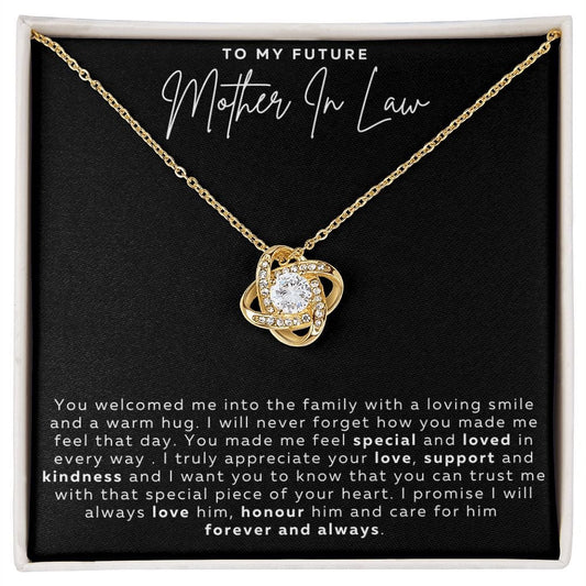 Jewelry 18K Yellow Gold Finish / Standard Box Mother In Law Luv Knot Necklace By Luv Alwayz Gifts For Every Occassion