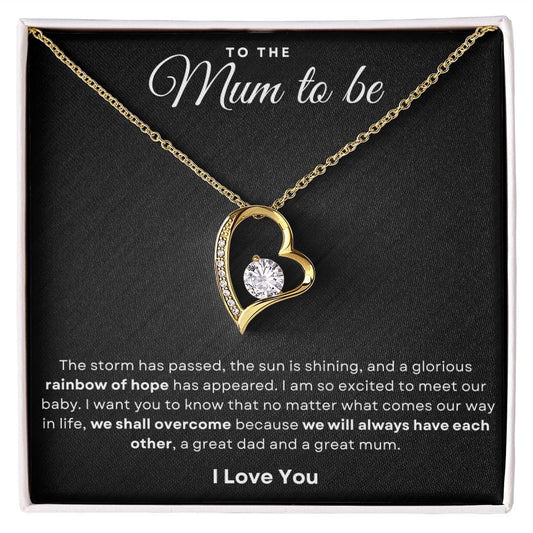 Jewelry 18k Yellow Gold Finish / Standard Box Mum To Be Forever Loved Necklace By Luv Alwayz Gifts For Every Occassion