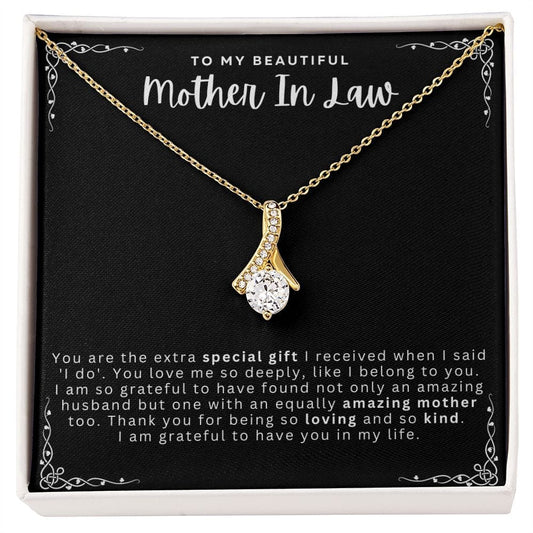 Jewelry 18K Yellow Gold Finish / Standard Box My Beautiful Mother In Law Embraced By Luv Necklace By Luv Alwayz Gifts For Every Occassion