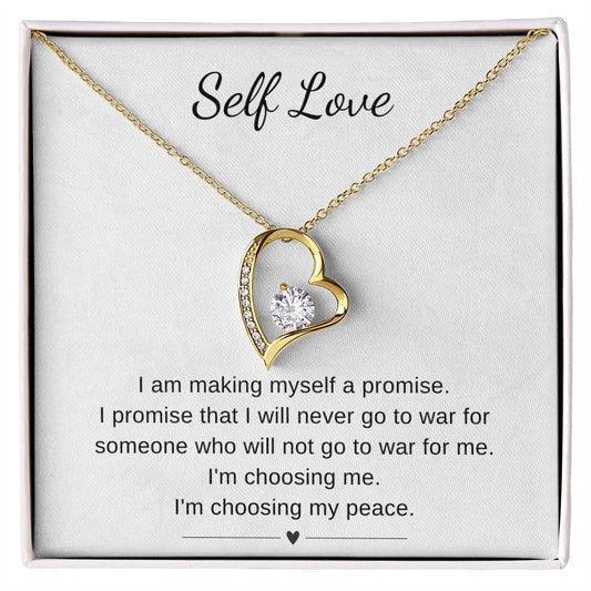 Jewelry 18k Yellow Gold Finish / Standard Box Self Love Forever Loved Necklace By Luv Alwayz Gifts For Every Occassion