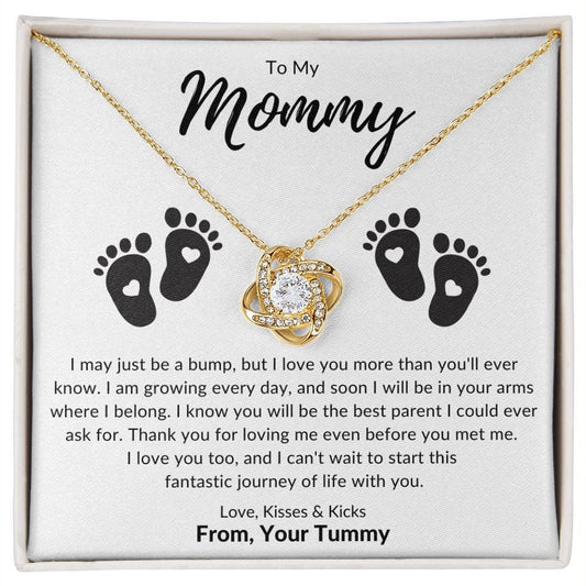 Jewelry 18K Yellow Gold Finish / Standard Box To My Mommy Luv Knot Necklace By Luv Alwayz Gifts For Every Occassion