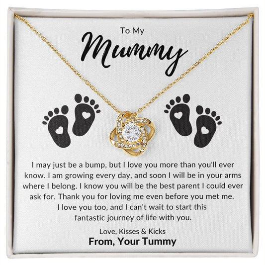 Jewelry 18K Yellow Gold Finish / Standard Box To My Mummy Luv Knot Necklace By Luv Alwayz Gifts For Every Occassion