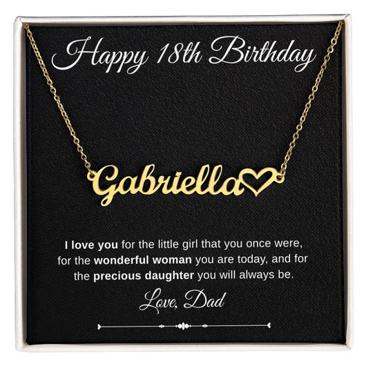 Jewelry Happy 18th Birthday Luv Heart Necklace Love Dad By Luv Alwayz Gifts For Every Occassion