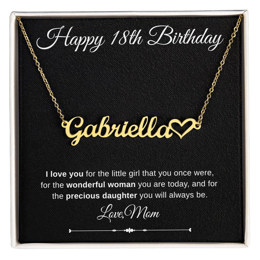 Jewelry Happy 18th Birthday Luv Heart Necklace Love Mom By Luv Alwayz Gifts For Every Occassion