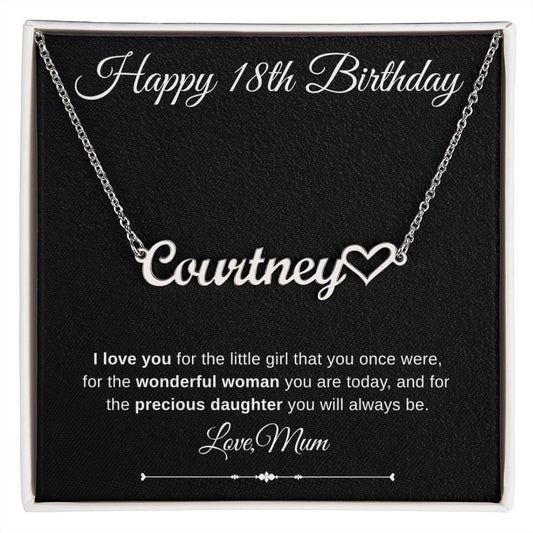 Jewelry Happy 18th Birthday Luv Heart Necklace Love Mum By Luv Alwayz Gifts For Every Occassion