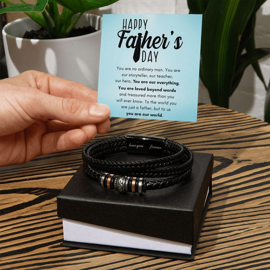 Jewelry Happy Father's Day 'Love You Forever' Engraved Bracelet | Gifts For Him By Luv Alwayz Gifts For Every Occassion