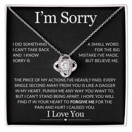 Jewelry I'm Sorry Luv Knot Necklace By Luv Alwayz Gifts For Every Occassion
