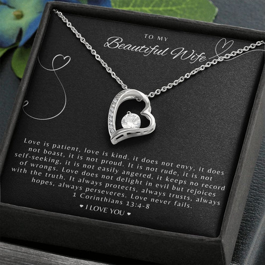 Jewelry My Beautiful Wife Forever Loved Necklace By Luv Alwayz Gifts For Every Occassion