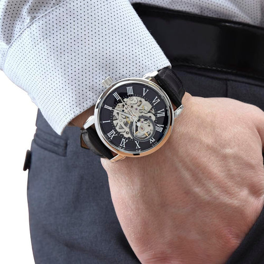 Jewelry Stepped Up Dad Openwork Watch | Gifts For Him By Luv Alwayz Gifts For Every Occassion