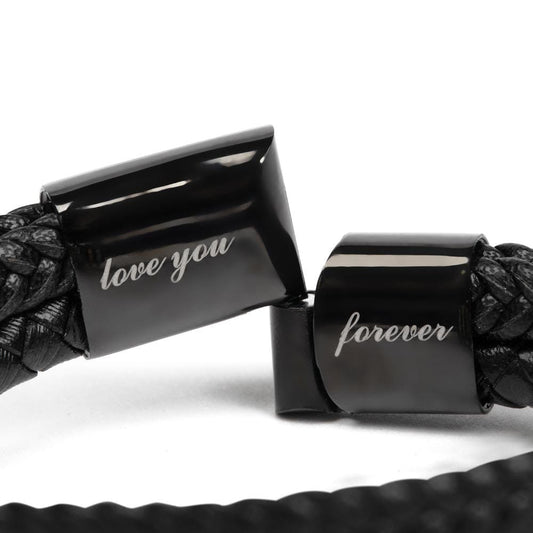 Jewelry To My Bonus Dad 'Love You Forever' Engraved Bracelet | Gifts For Him By Luv Alwayz Gifts For Every Occassion