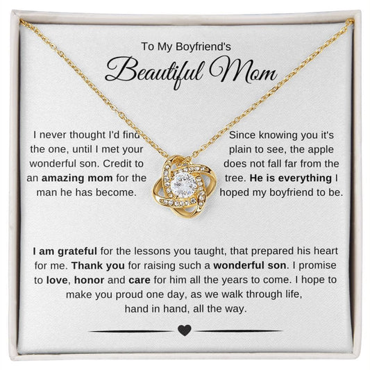 Jewelry To My Boyfriend's Beautiful Mom Luv Knot Necklace By Luv Alwayz Gifts For Every Occassion