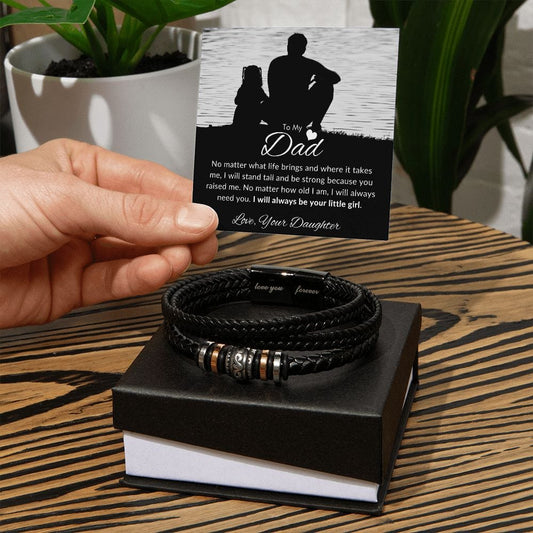 Jewelry To My Dad 'Love You Forever' Engraved Bracelet | Gifts For Him By Luv Alwayz Gifts For Every Occassion