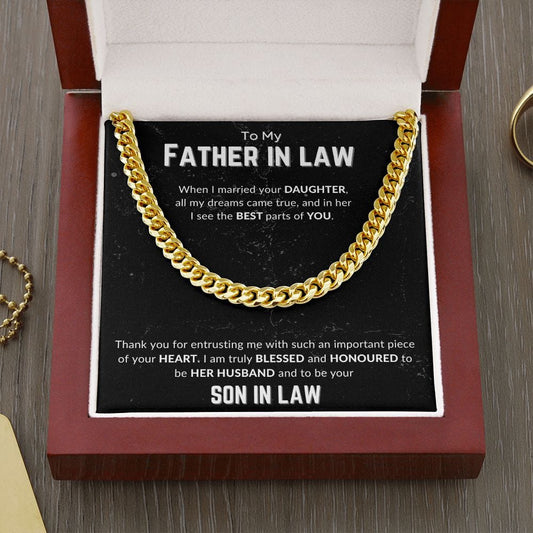 Jewelry To My Father In Law Cuban Chain By Luv Alwayz Gifts For Every Occassion