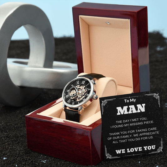 Jewelry To My Man Openwork Watch | Gifts For Him By Luv Alwayz Gifts For Every Occassion