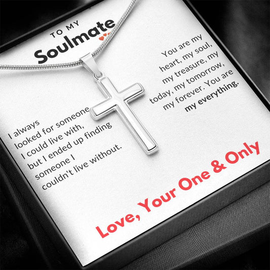 Jewelry To My Soulmate Cross Necklace By Luv Alwayz Gifts For Every Occassion