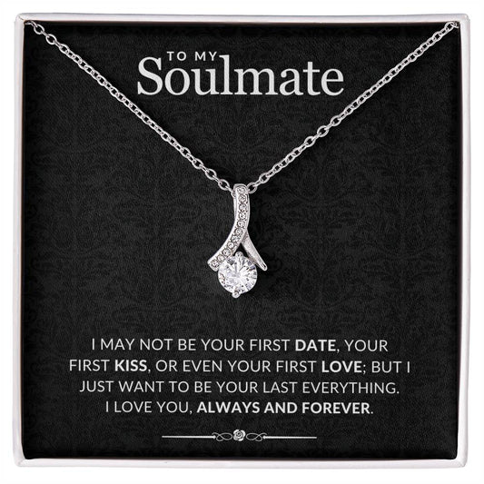 Jewelry White Gold Finish / Standard Box To My Soulmate Always And Forever | Embraced By Luv Necklace ❤️💝 By Luv Alwayz Gifts For Every Occassion