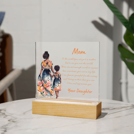 Plaque Mom To The World You Are Just A Mother Square Plaque By Luv Alwayz Gifts For Every Occassion