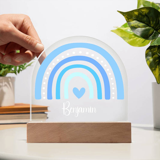 Plaque Personalised Rainbow Boys Name Night Light By Luv Alwayz Gifts For Every Occassion