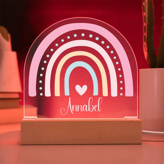 Plaque Personalised Rainbow Name Night Light By Luv Alwayz Gifts For Every Occassion