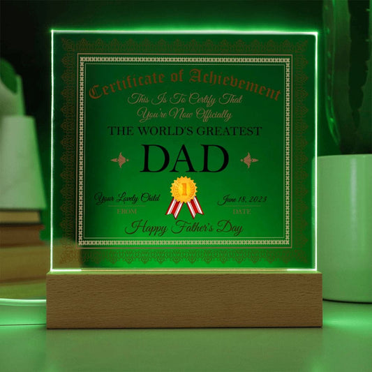 Plaque The World's Greatest Dad Plaque | Father's Day Gift By Luv Alwayz Gifts For Every Occassion