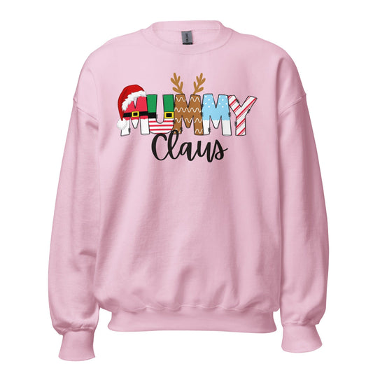 Sweatshirts Light Pink / S Mummy Claus Sweatshirt By Luv Alwayz Gifts For Every Occassion