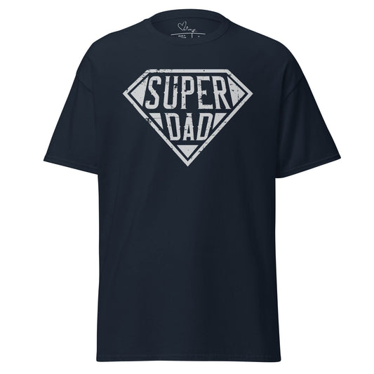 T-shirts Navy / S Super Dad T-shirt By Luv Alwayz Gifts For Every Occassion