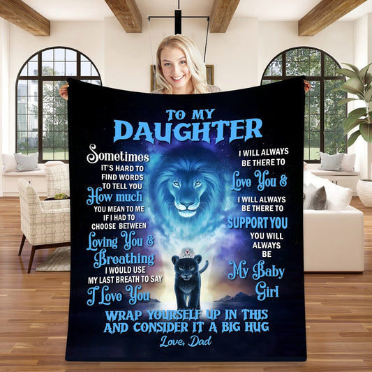 Blankets To My Daughter I Will Always Be There Premium Sherpa blanket By Luv Alwayz Gifts For Every Occassion