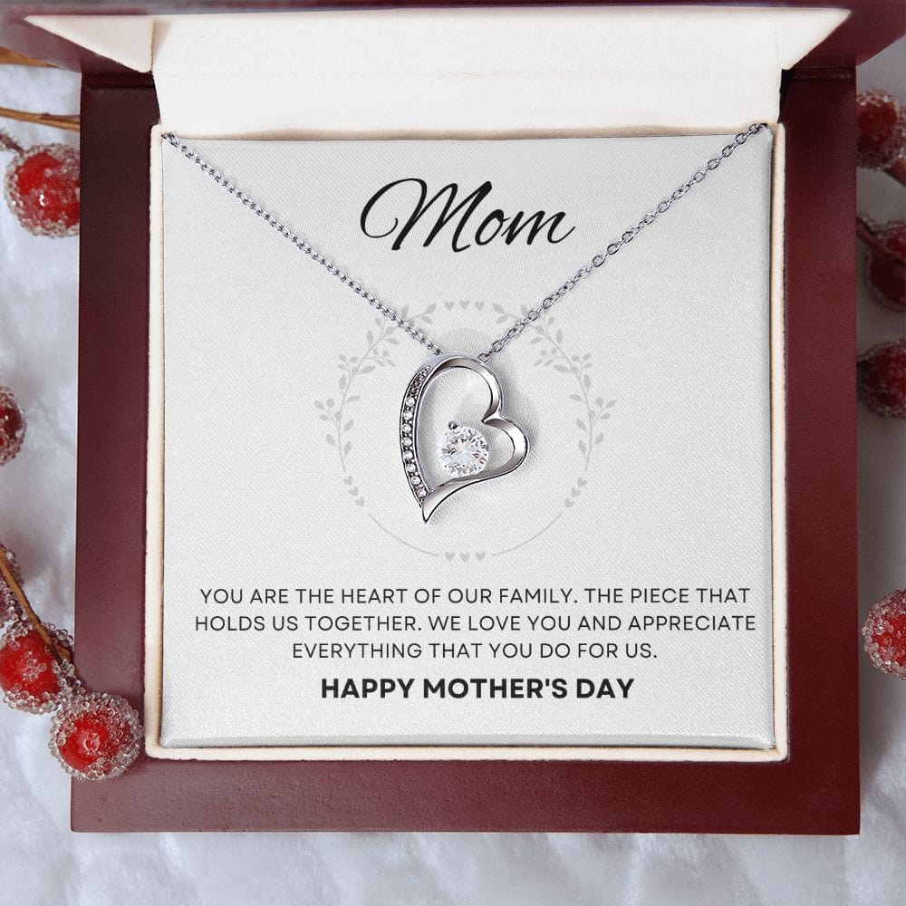 Jewelry 14k White Gold Finish / Luxury Box Mom Forever Loved Necklace By Luv Alwayz Gifts For Every Occassion