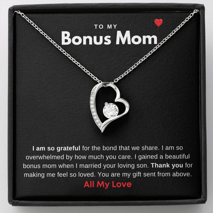 Jewelry 14k White Gold Finish / Standard Box Bonus Mom Forever Loved Necklace By Luv Alwayz Gifts For Every Occassion