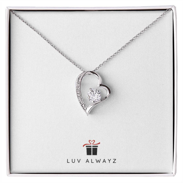 Jewelry 14k White Gold Finish / Standard Box Forever Loved Necklace By Luv Alwayz Gifts For Every Occassion