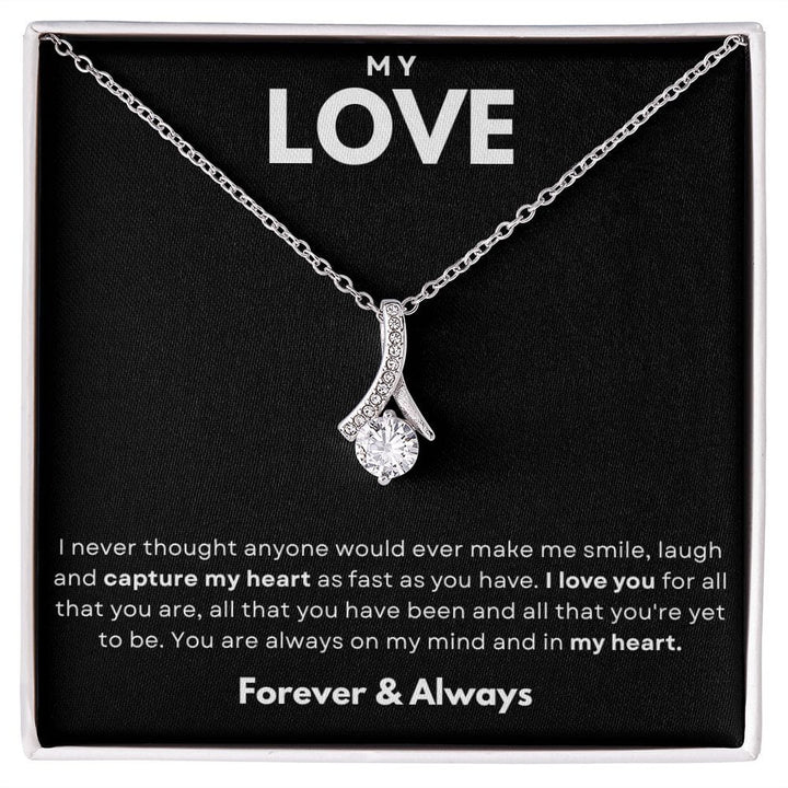 Jewelry 14K White Gold Finish / Standard Box My Love Embraced By Luv Necklace By Luv Alwayz Gifts For Every Occassion
