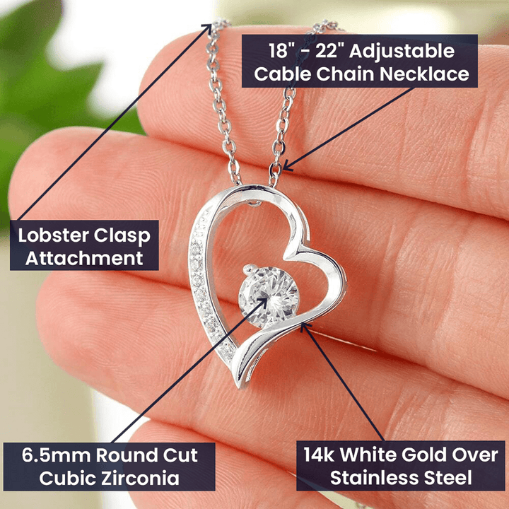 Jewelry 14k White Gold Finish / Standard Box To My Future Wife Forever Loved Necklace By Luv Alwayz Gifts For Every Occassion
