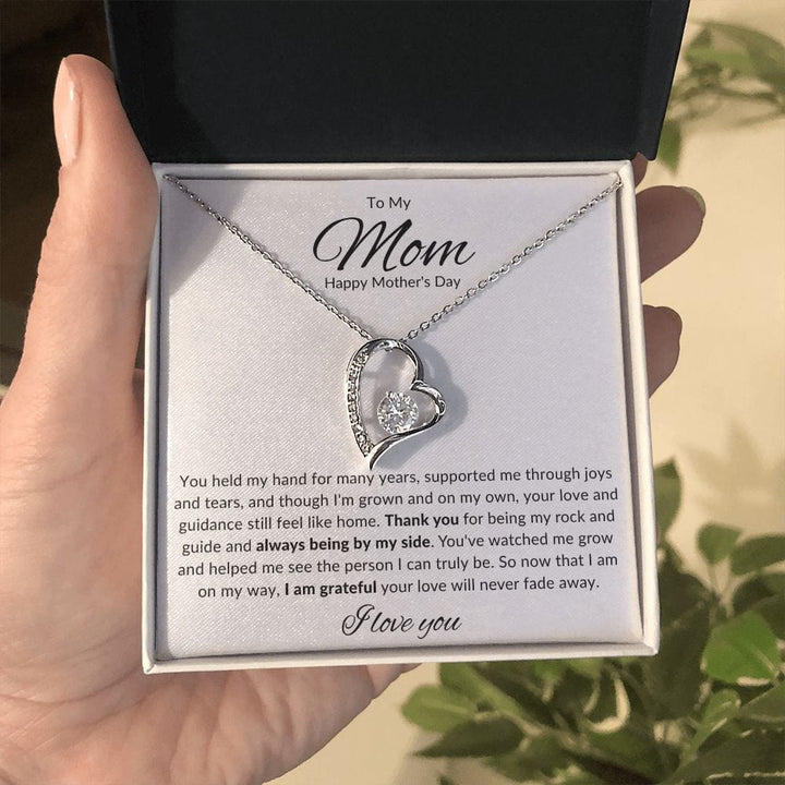 Jewelry 14k White Gold Finish / Standard Box To My Mom Happy Mother's Day Forever Loved Necklace By Luv Alwayz Gifts For Every Occassion