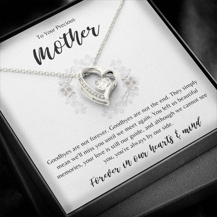 Jewelry 14k White Gold Finish / Standard Box To Your Precious Mother Forever Loved Necklace By Luv Alwayz Gifts For Every Occassion