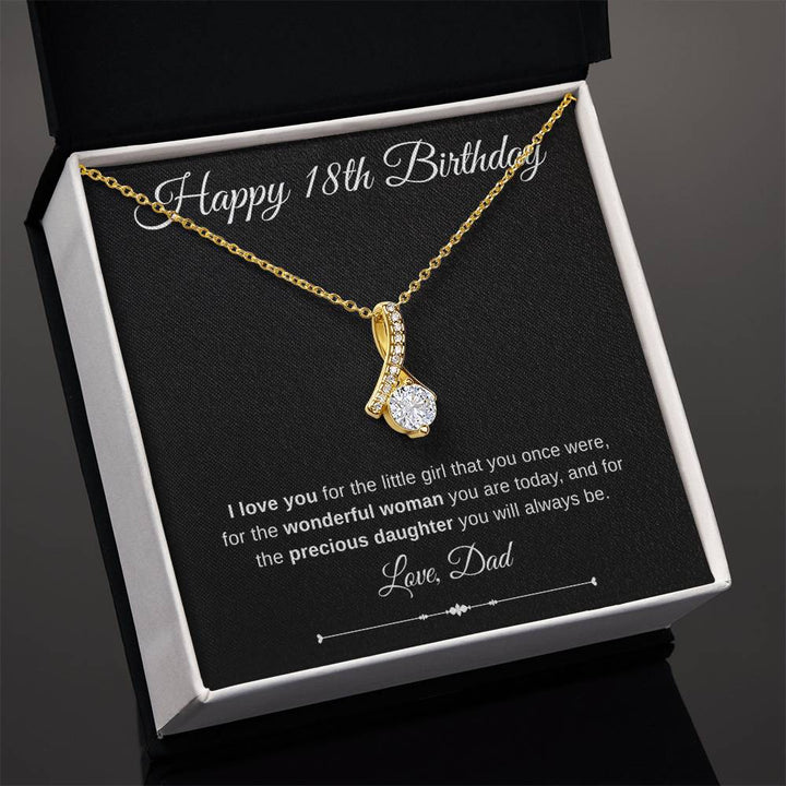 Jewelry 18K Yellow Gold Finish / Standard Box Happy 18th Birthday Embraced By Luv Necklace Love Dad By Luv Alwayz Gifts For Every Occassion
