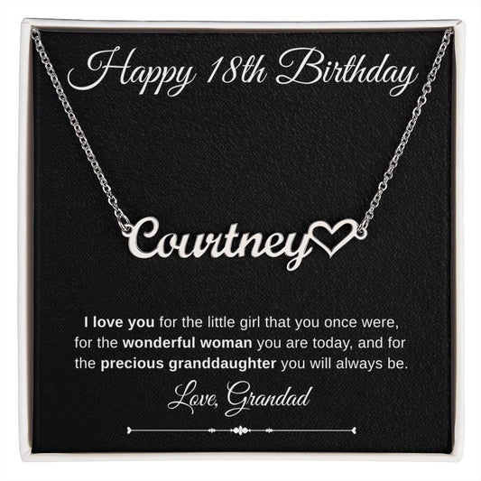 Jewelry Happy 18th Birthday Luv Heart Necklace Love Grandad By Luv Alwayz Gifts For Every Occassion