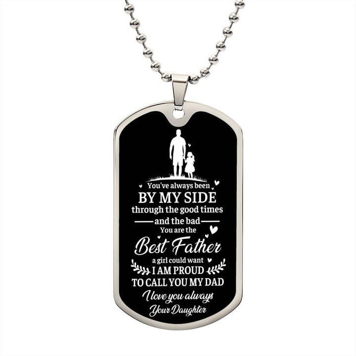 Jewelry Military Chain (Silver) / No Best Father Dog Tag By Luv Alwayz Gifts For Every Occassion