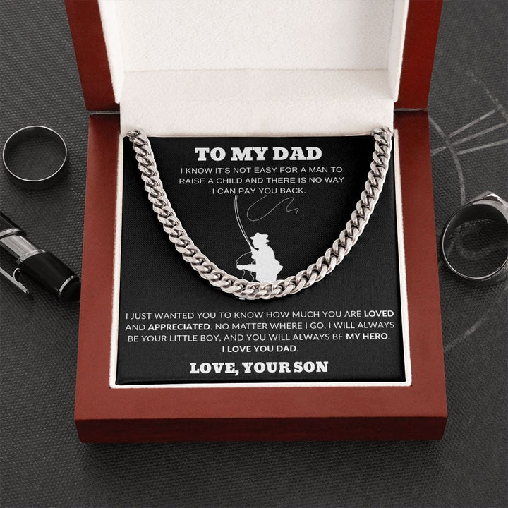 Jewelry Stainless Steel / Luxury Box To My Dad Love Your Son Cuban Chain By Luv Alwayz Gifts For Every Occassion