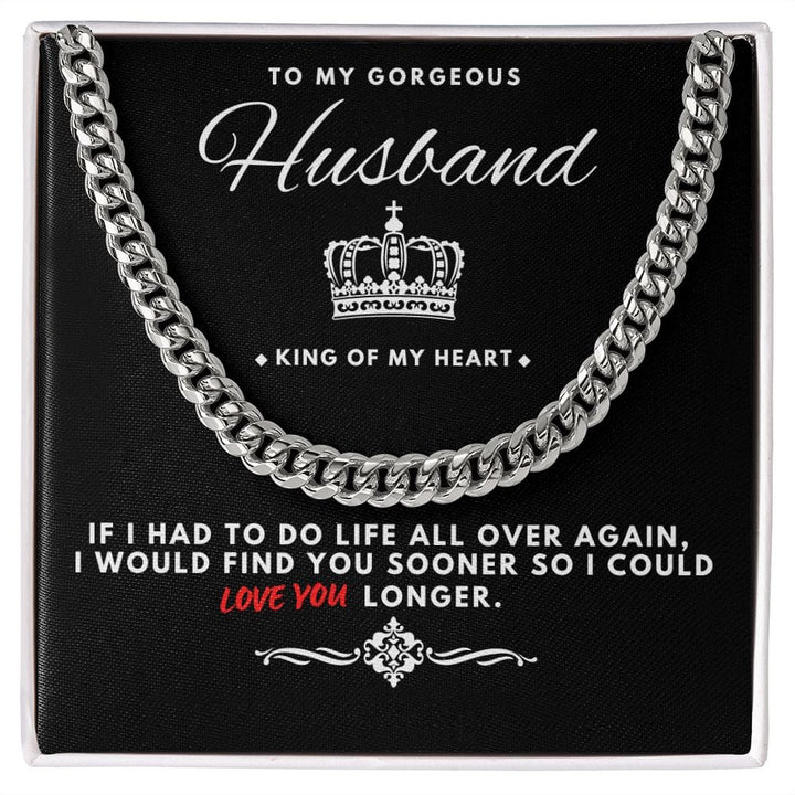Jewelry Stainless Steel / Standard Box King Of My Heart Cuban Chain By Luv Alwayz Gifts For Every Occassion