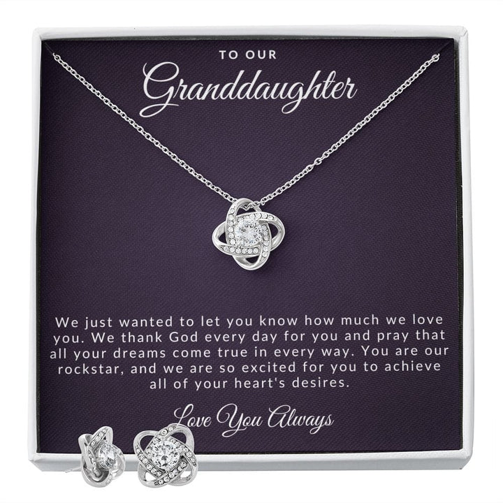 Jewelry Standard Box To Our Granddaughter Luv Knot Set By Luv Alwayz Gifts For Every Occassion